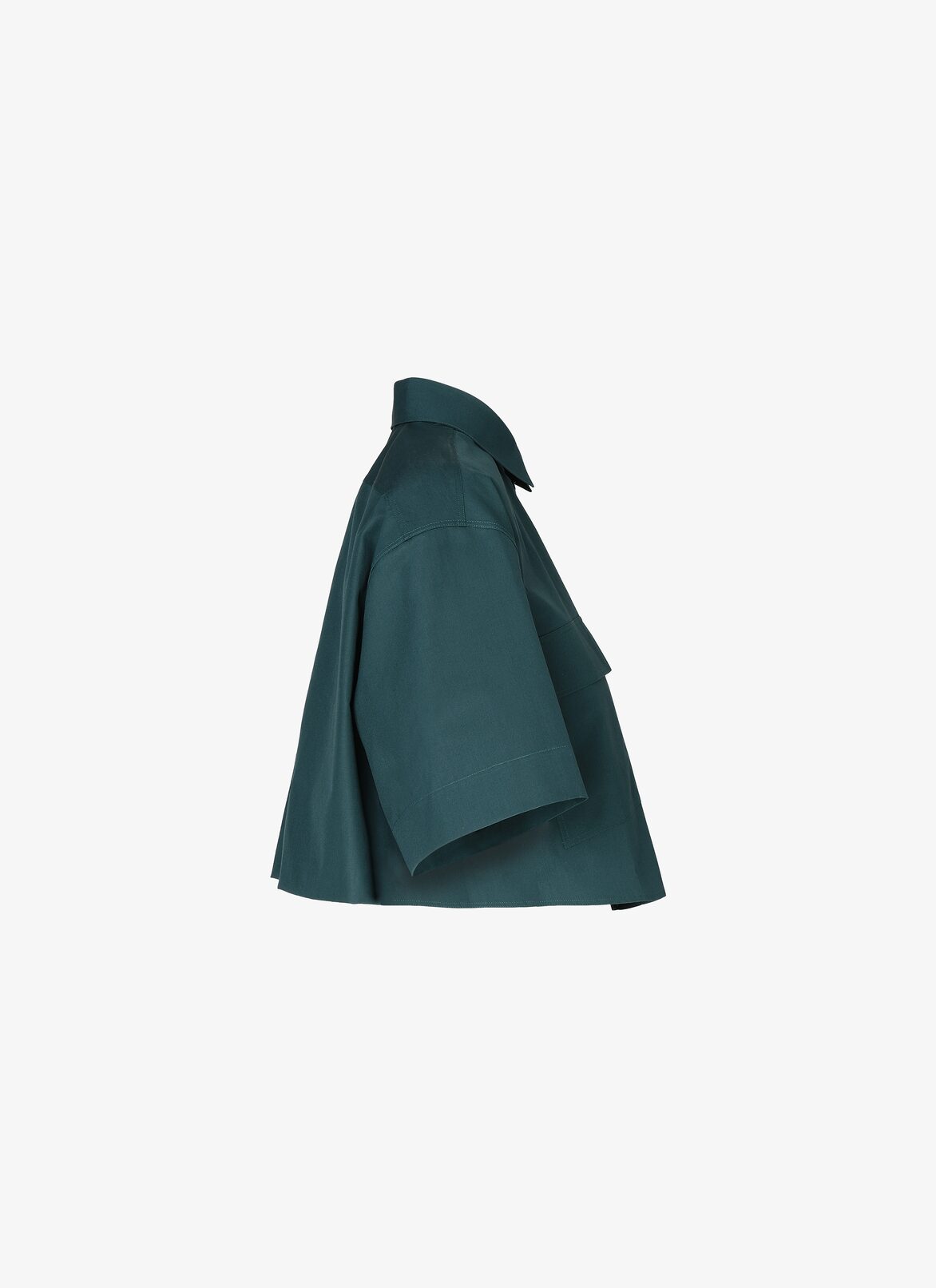 Alaïa Edition 1985 Oversized Crop Shirt  ALAÏA MARINE GREEN ALAÏA EDITION 1985 OVERSIZED CROP SHIRT